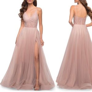 La Femme Illusion A-Line Tulle Ball Gown - Size 2
